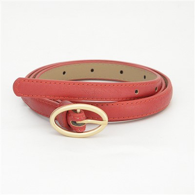 Cintura marrone sottile larga 2 cm